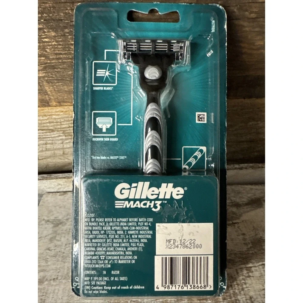Gillette Mach3 Razor + 1 Cartridge‎ NEW in Box | MSRP = $18